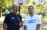Can Stephen Curry beat his dad Dell in a game of H-O-R-S-E?