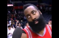 James Harden reacts to scoring 80 points in two games