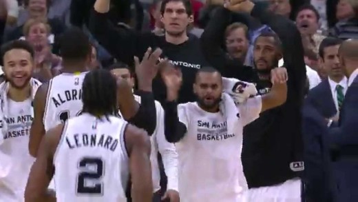 Kawhi Leonard says a rude hello to the Portland Trailblazers