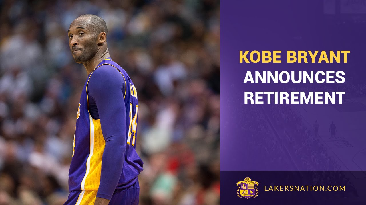 Kobe Bryant announces his retirement with 