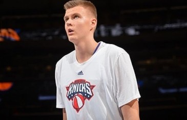 Kristaps Porzingis slams home a monster putback on the Bucks