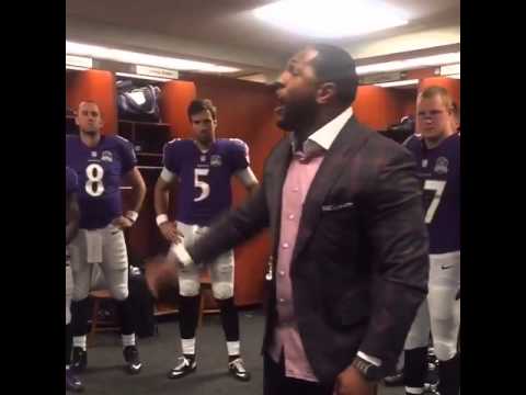 Ray Lewis gives intense pre-game speech to the Baltimore Ravens