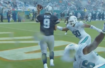 Vintage Romo: Tony Romo avoids safety & makes left handed throw