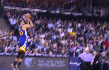 Steph Curry hits near half court buzzer beater