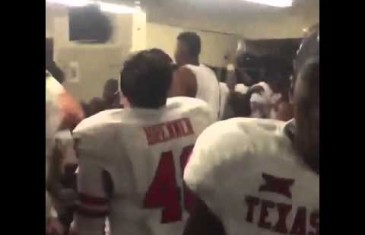 Texas Tech goes wild in the locker room following win against Texas