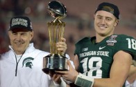 Connor Cook rips MVP trophy from Archie Griffin & apologizes for it once he realized