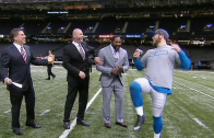 Matthew Stafford does the Ray Lewis dance for MNF