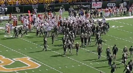 Texas & Baylor get in an almost full team brawl