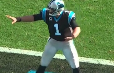 Cam Newton hits the dab on the Atlanta Falcons