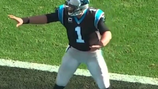 Cam Newton hits the dab on the Atlanta Falcons