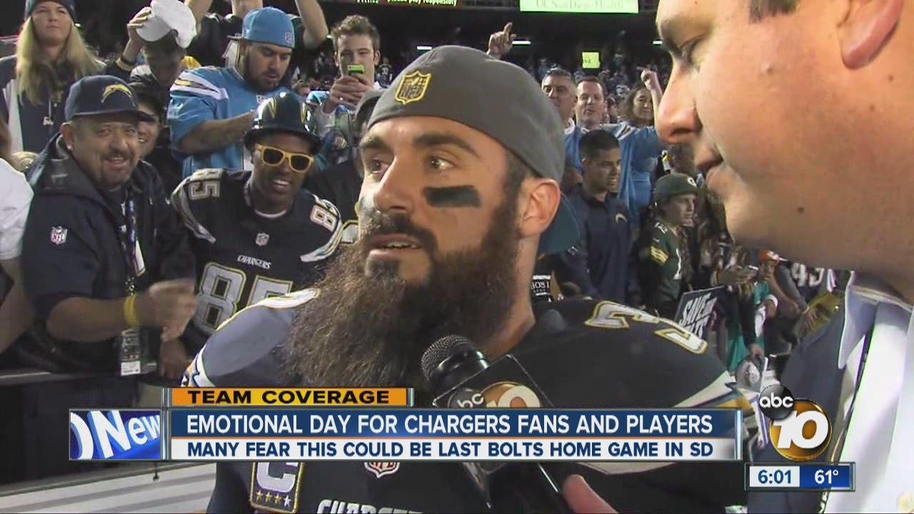 Chargers safety Eric Weddle explains emotions at possible last home game in San Diego