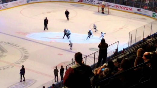 Hockey youngsters drop the gloves for a line brawl