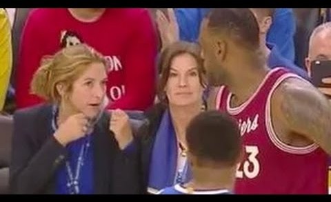 LeBron James catches a fan calling him a cry baby