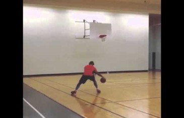 MLB player Brett Lawrie shows off his handle & jumper in basketball