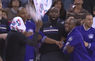 Quincy Acy with a priceless reaction to Rajon Rondo’s dunk