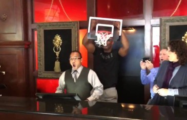 Russell Westbrook dunks on employees during breaks in Foot Locker commercial