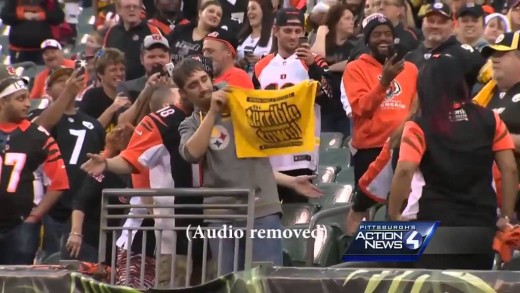 Steelers fan ends up in cuffs after incident with Bengals fans