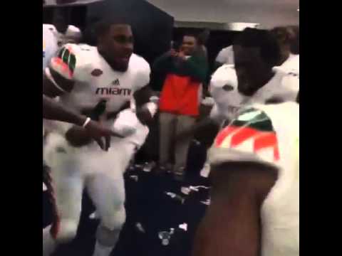 This is how the Miami Hurricanes get down after a win