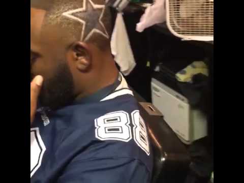 Washington Redskins fan gets Cowboy design hair cut & Dez Bryant jersey for losing bet