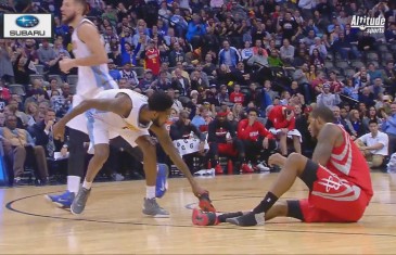 Will Barton throws Trevor Ariza’s shoe