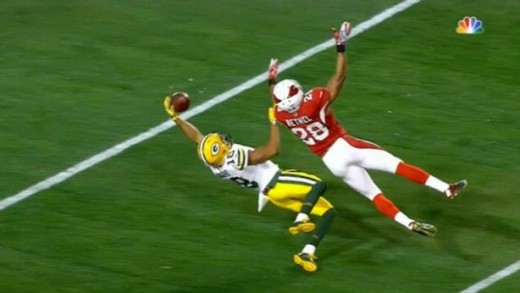 Randall Cobb with an amazing one handed catch that didn’t count