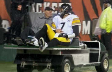 Bengals fans throw beer cans at Ben Roethlisberger while being carted off
