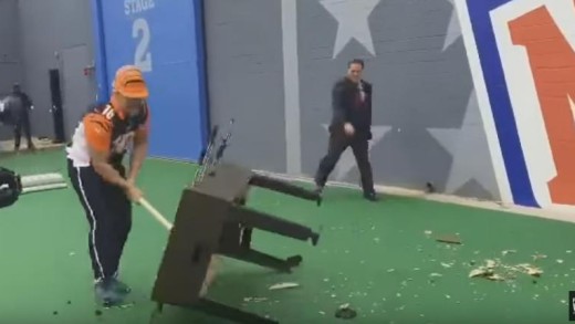 Bengals fan smashes foosball table to try and lift “Cheers” playoff curse