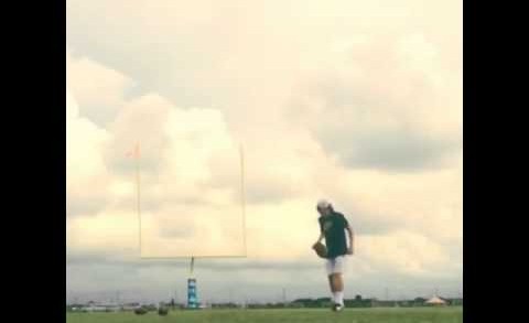 Amazing field goal trick shot with a football