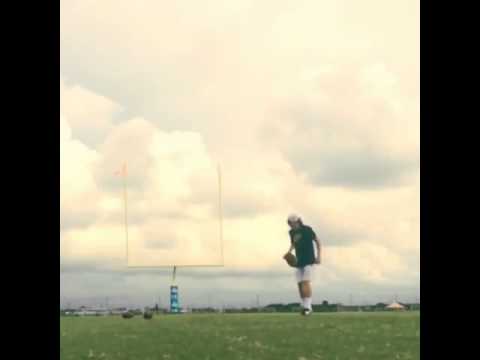 Amazing field goal trick shot with a football