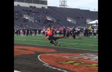 Braxton Miller with impressive moves at the Senior Bowl
