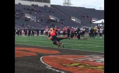 Braxton Miller with impressive moves at the Senior Bowl