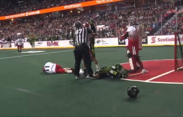 Brutal: Lacrosse sucker punch & ball to the face on same play