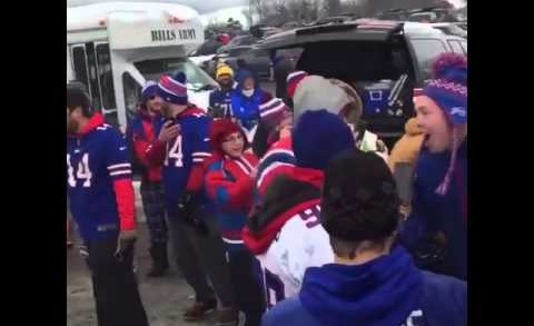 Buffalo Bills fan lights himself on fire during Bills tailgate