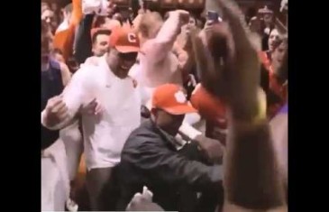 Clemson with an epic locker room celebration