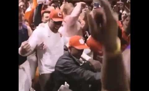 Clemson with an epic locker room celebration