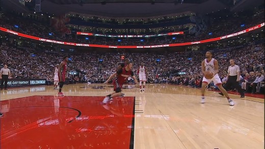 Cory Joseph shakes Tyler Johnson out of his feet