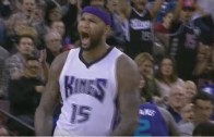 DeMarcus Cousins throws down the massive alley-oop slam
