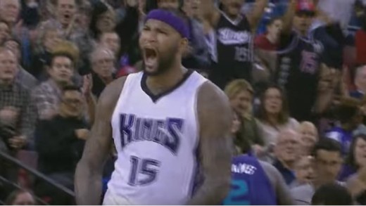 DeMarcus Cousins throws down the massive alley-oop slam