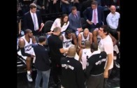 Did the San Antonio Spurs coach themselves during a timeout?
