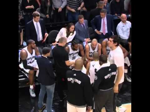 Did the San Antonio Spurs coach themselves during a timeout?