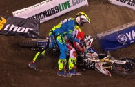 Dirtbikers come to blows at the Monster Energy Supercross