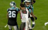 Mike Evans & Josh Norman get into altercation before half time