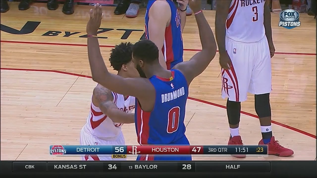Houston Rockets foul Andre Drummond 5 straight times