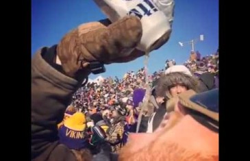 It was so cold for the Minnesota Vikings playoff game that beer became slush