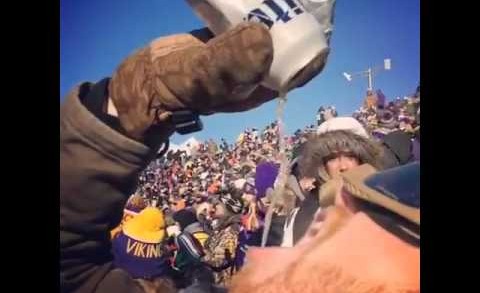 It was so cold for the Minnesota Vikings playoff game that beer became slush