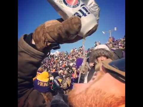 It was so cold for the Minnesota Vikings playoff game that beer became slush