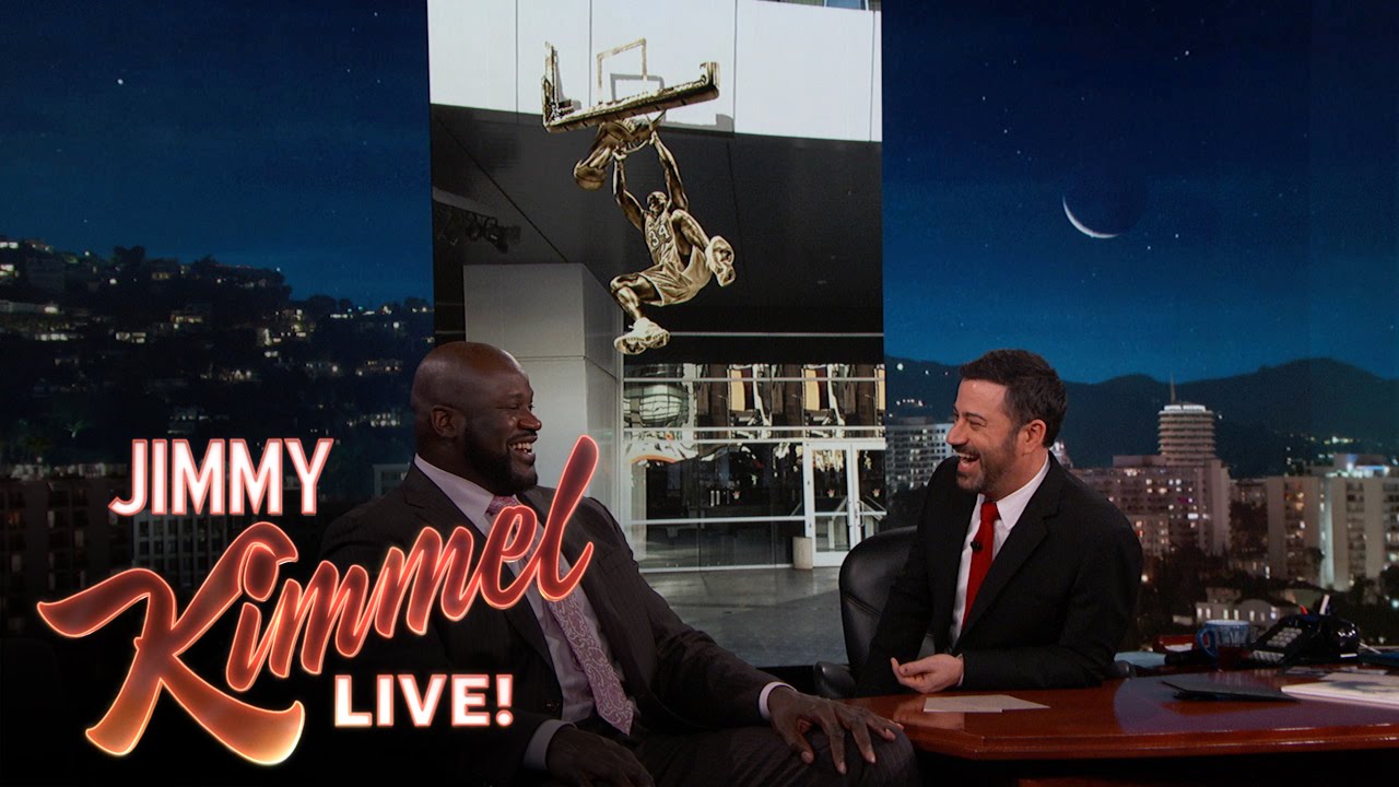 Jimmy Kimmel surprises Shaq with news of his Staples Center statue