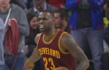 LeBron James chewed into Tristan Thompson on the court