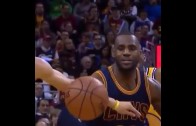 LeBron James’ Facial Expression After Getting Jacked by Steph Curry