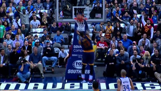 LeBron James throws down the “Mail Man” slam